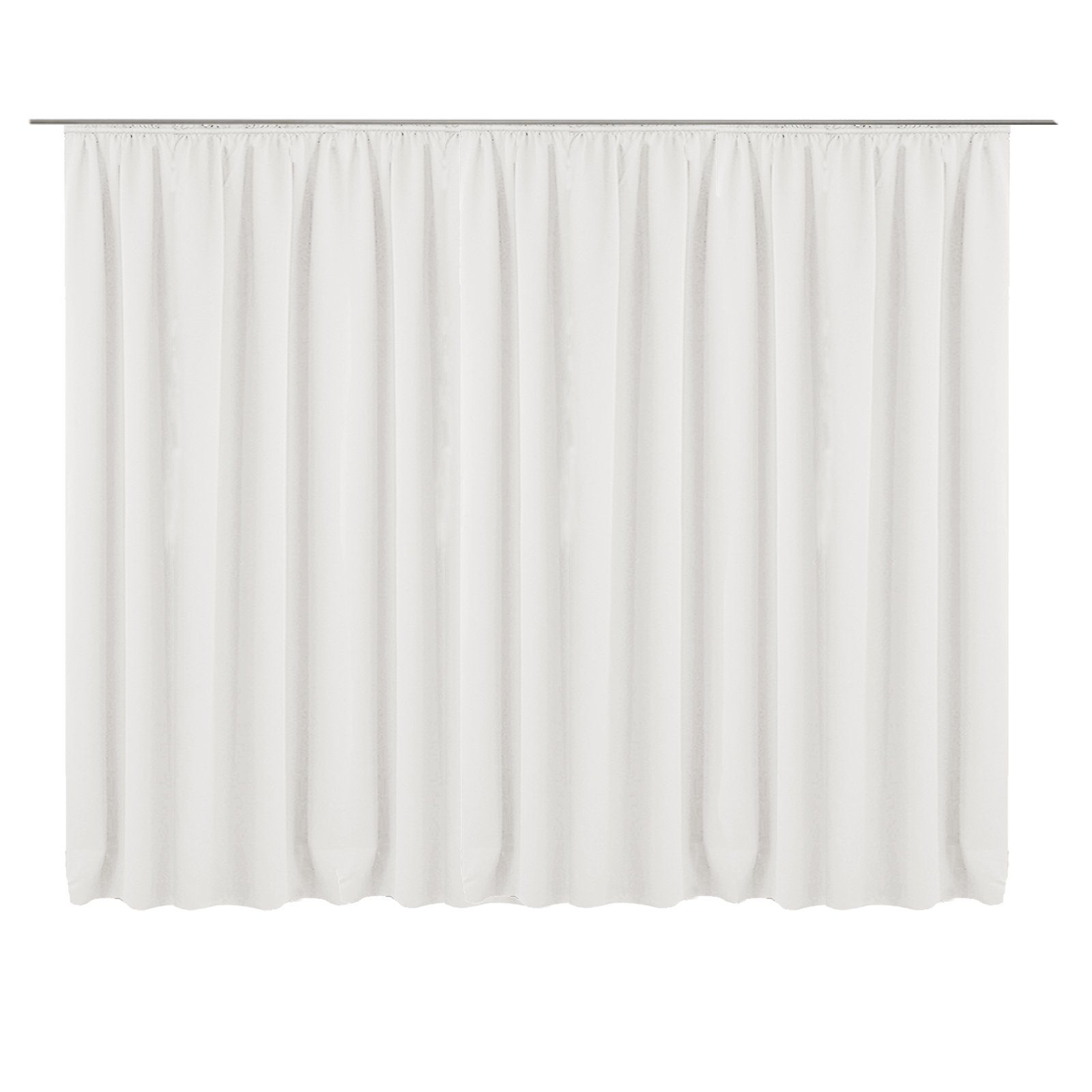 Vorhang Vorhang blickdicht, 300x245cm, Kräuselband, weiß, JEMIDI, (1 St)