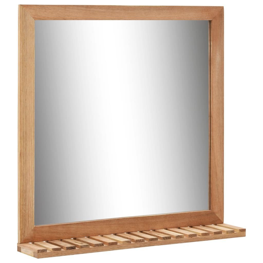 Walnuss vidaXL Spiegel Badezimmerspiegel cm 60×12×62 Massivholz