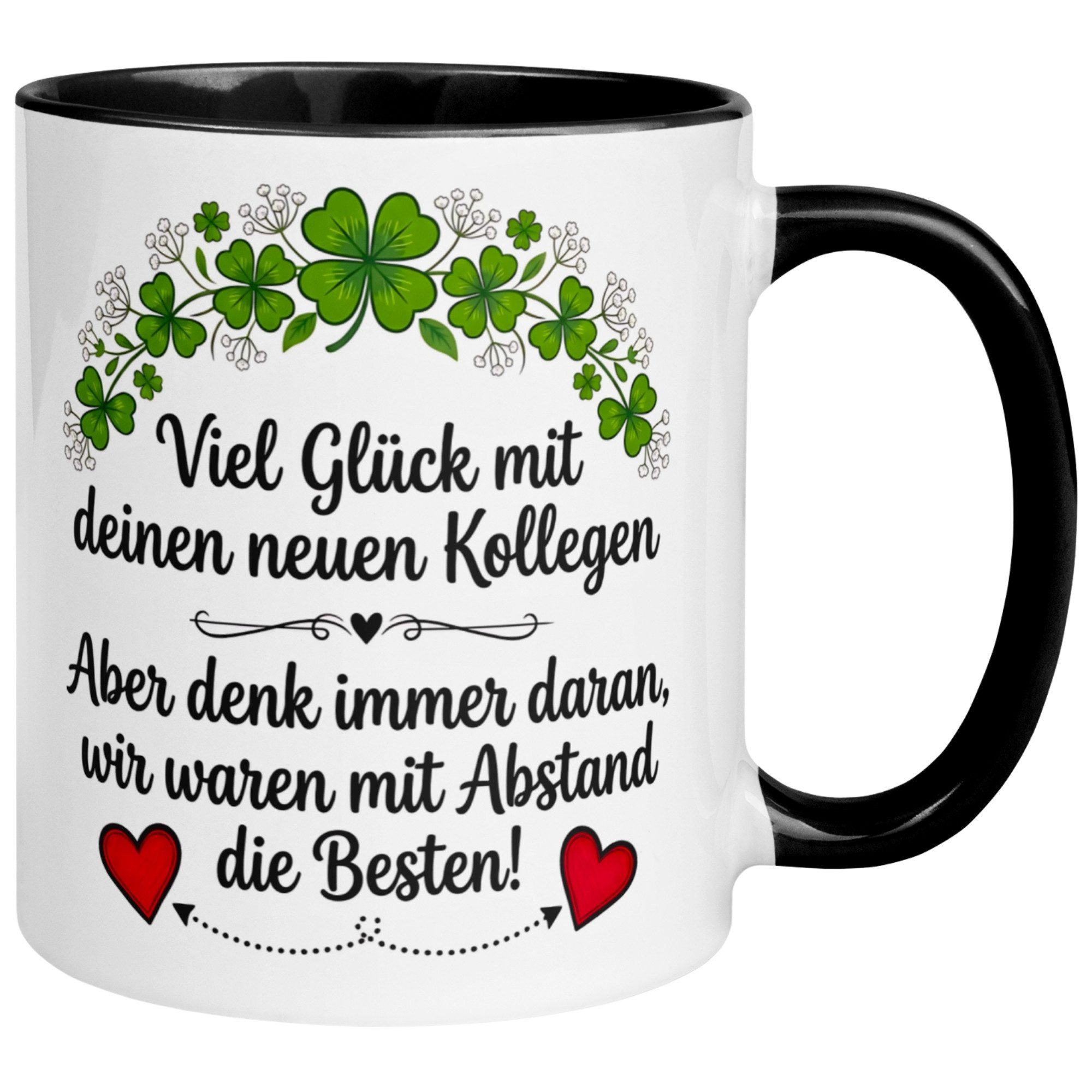 Momentals Tasse Abschied – „Viel Glück mit deinen neuen Kollegen“ – Abschiedsgeschenk, Gratis Versand · Links-&Rechtshänder · Spülmaschinenfest