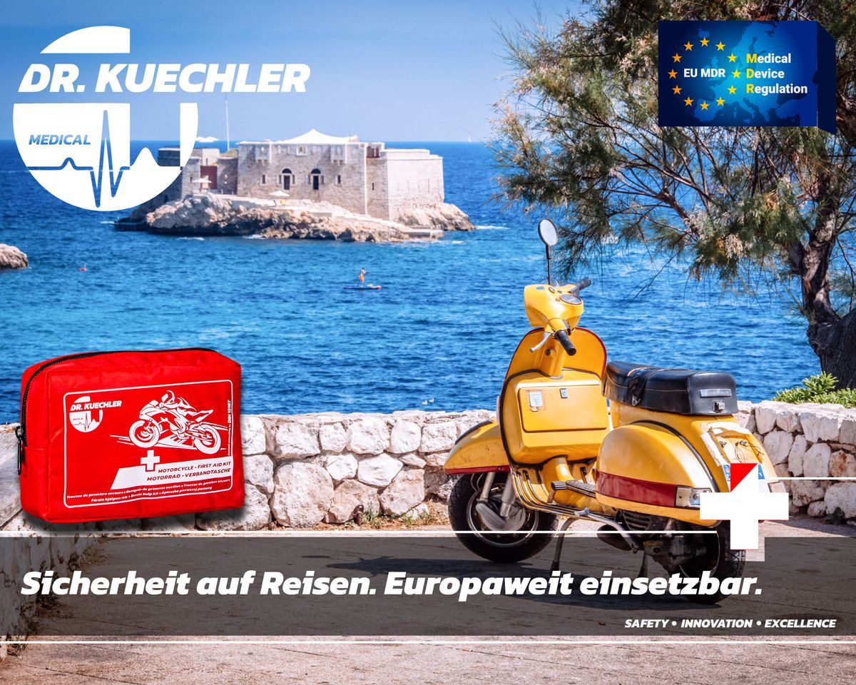 DR.KUECHLER MEDICAL KFZ-Verbandtasche Motorrad, Quad, Vespa, Fahrrad Verbandstasche, Verbandskasten – Bild 5 von 5