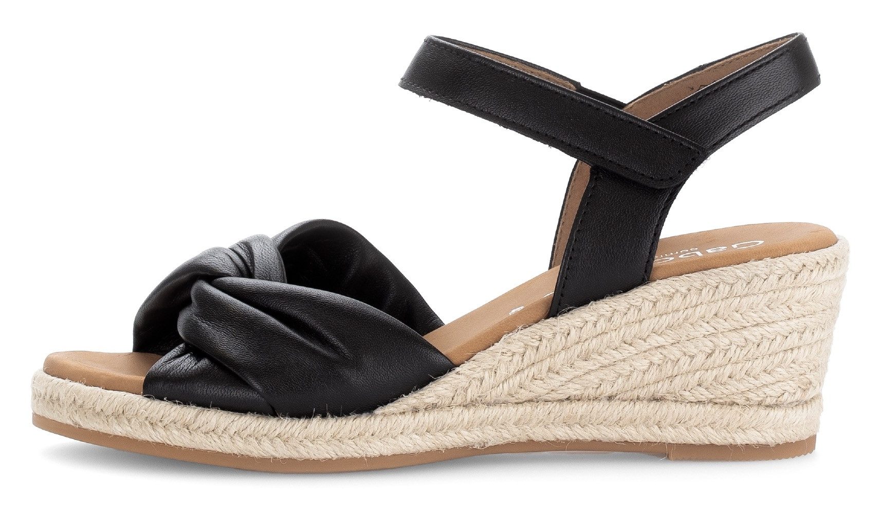 Gabor ATHEN Keilsandalette, Riemchensandale, Sommerschuh mit Klettverschluss, G-Weite