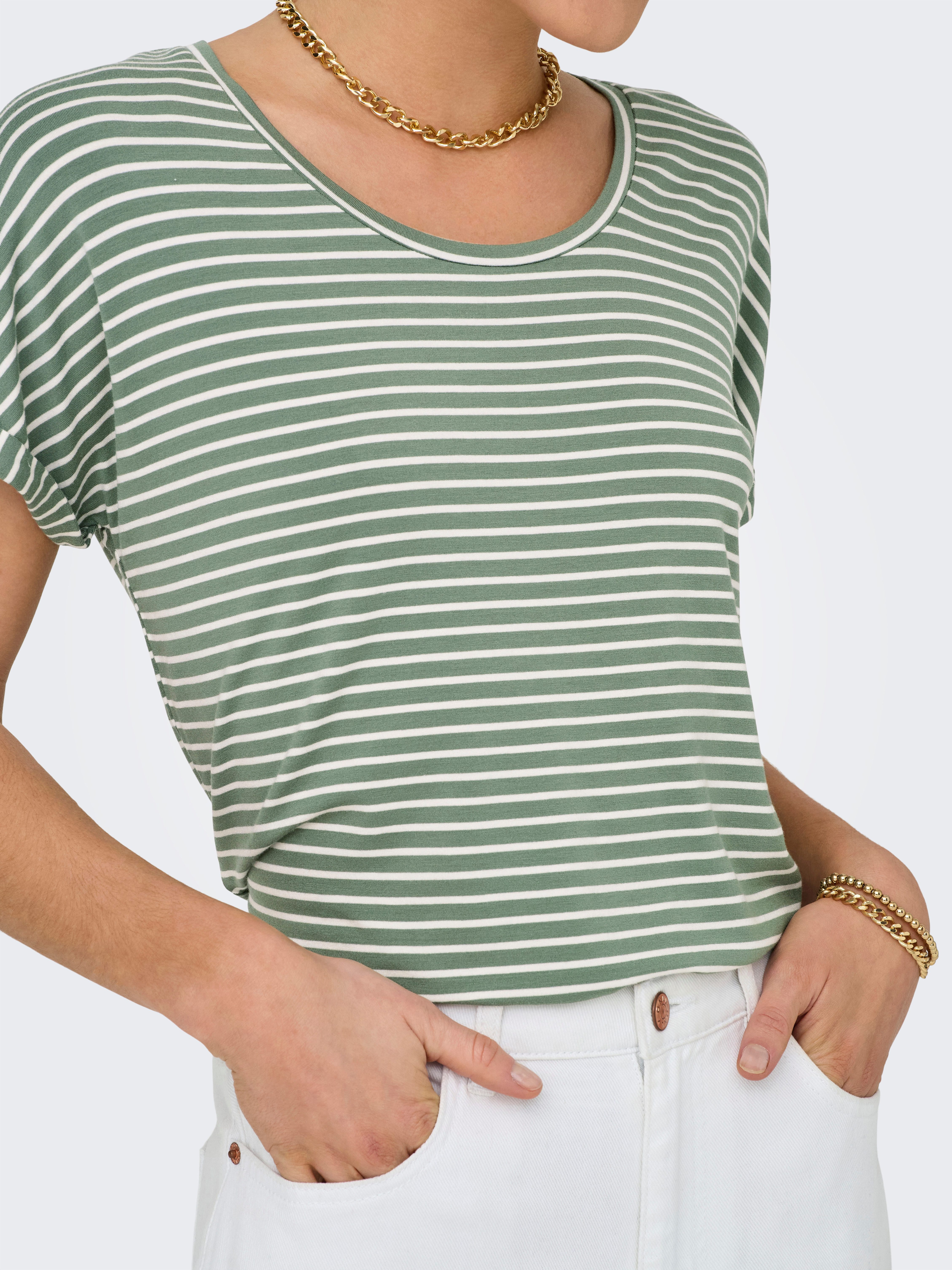 JDY Kurzarmshirt JDYSISSY S/S O-NECK TOP JRS