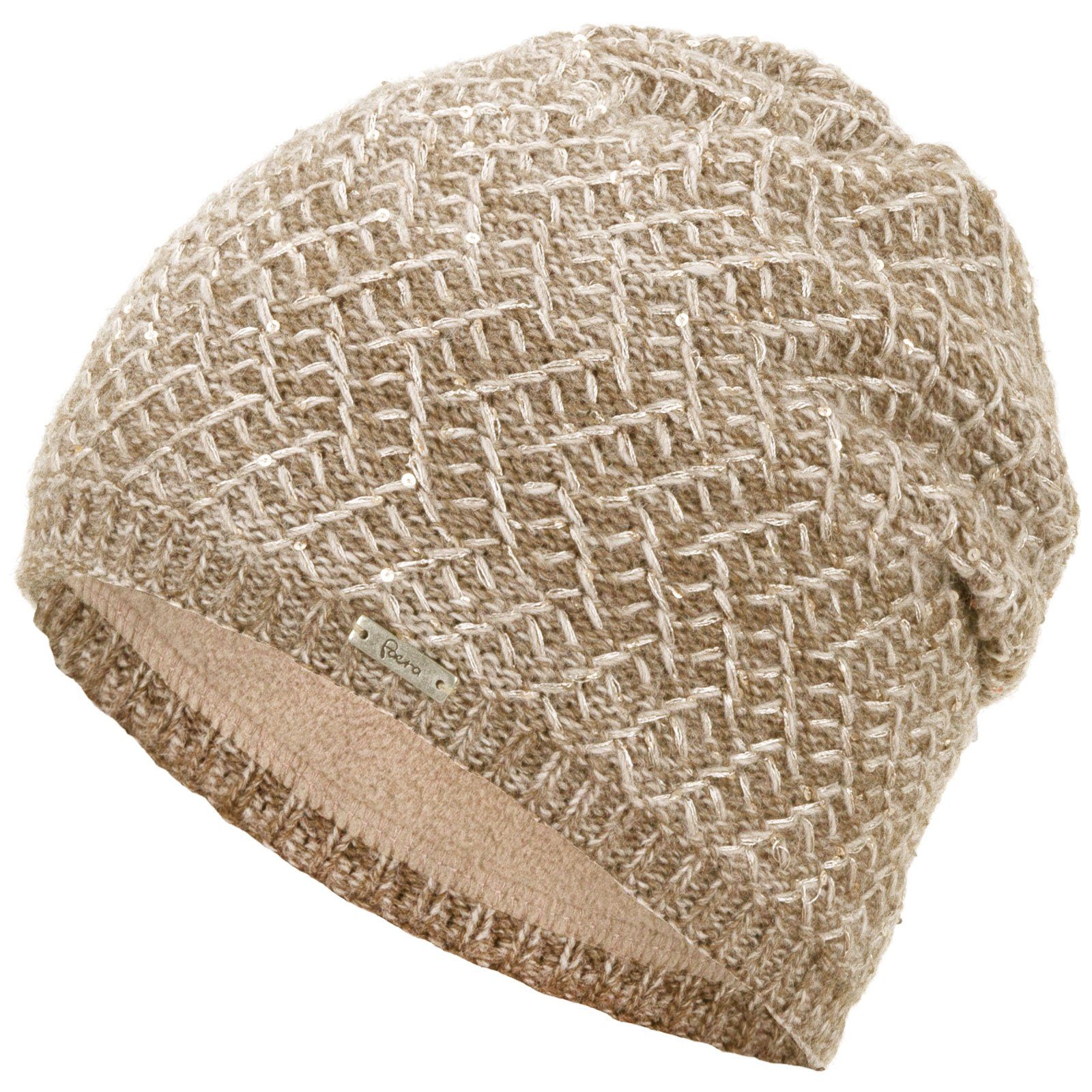 Faera Strickmütze Wintermütze Damen Mütze Beanie Haube gefüttert Strickmütze Damenmütze