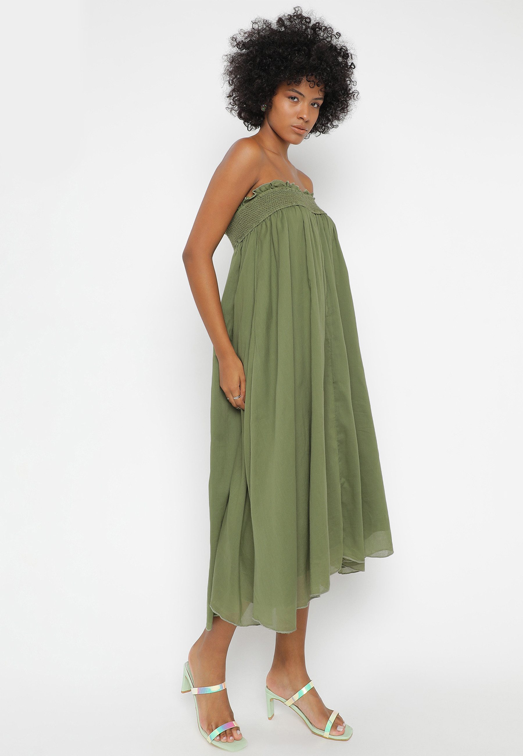 YC Fashion & Style Bandeaukleid Vielseitiger Maxirock/Bandeau Kleid aus Baumwolle Boho