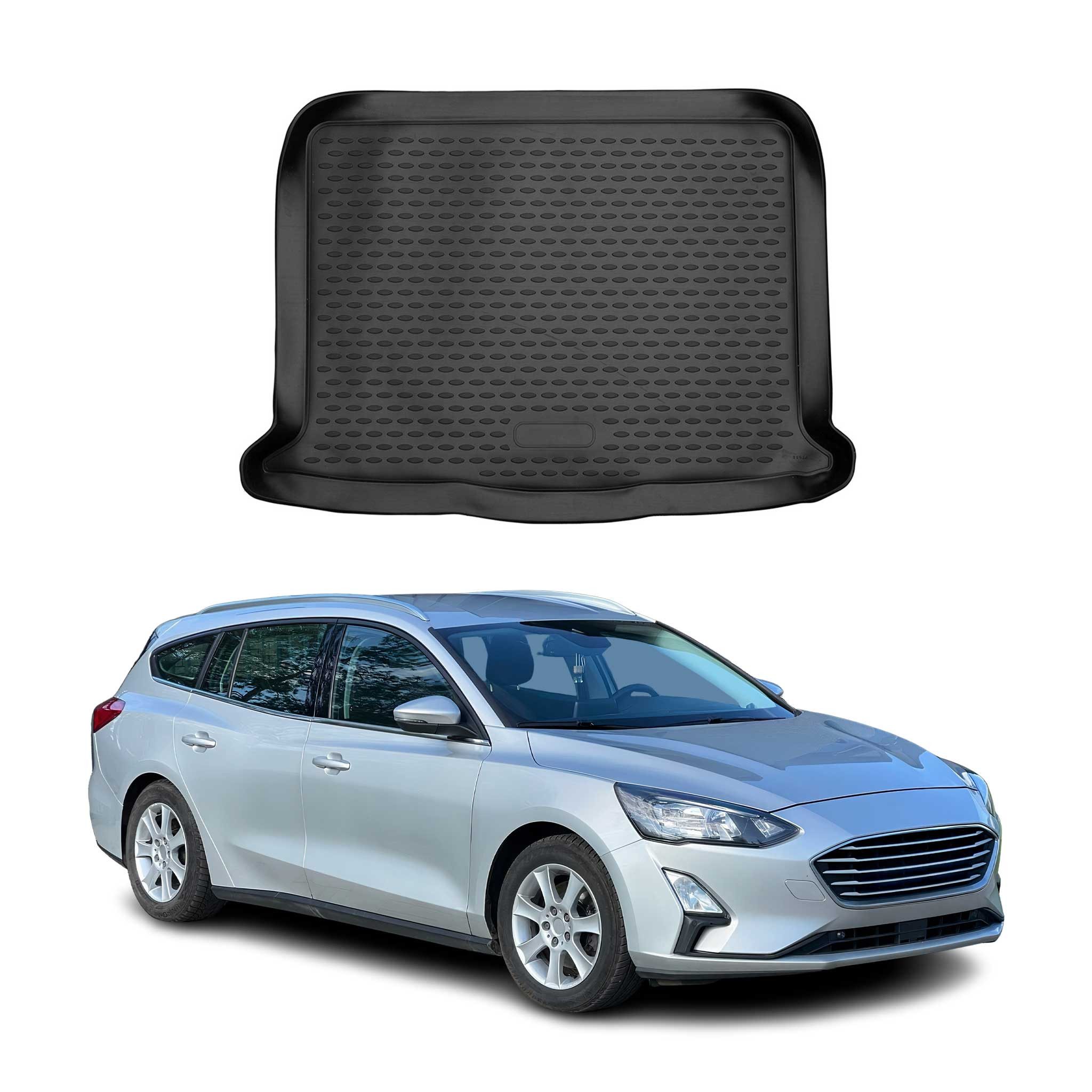 Kofferraummatte Kofferraumwanne für Ford Focus Turnier 2018-2025 Untere Gummi