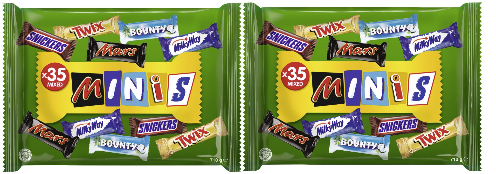 Mars GmbH Süßigkeit Mixed Minis 2x710g, 1420g Schokoriegelmix