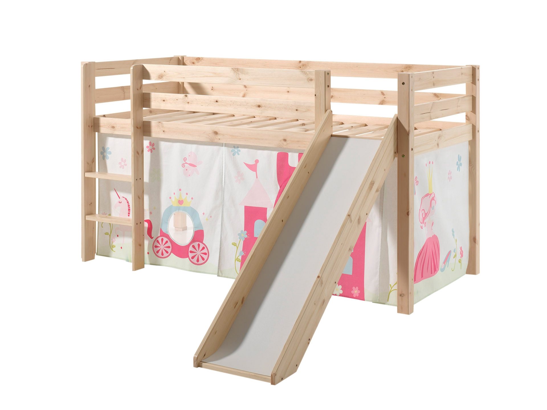Vipack Hochbett "Pino, Spielbett massiv Kiefer, stabil gebaut, 3 Korpusfarb günstig online kaufen