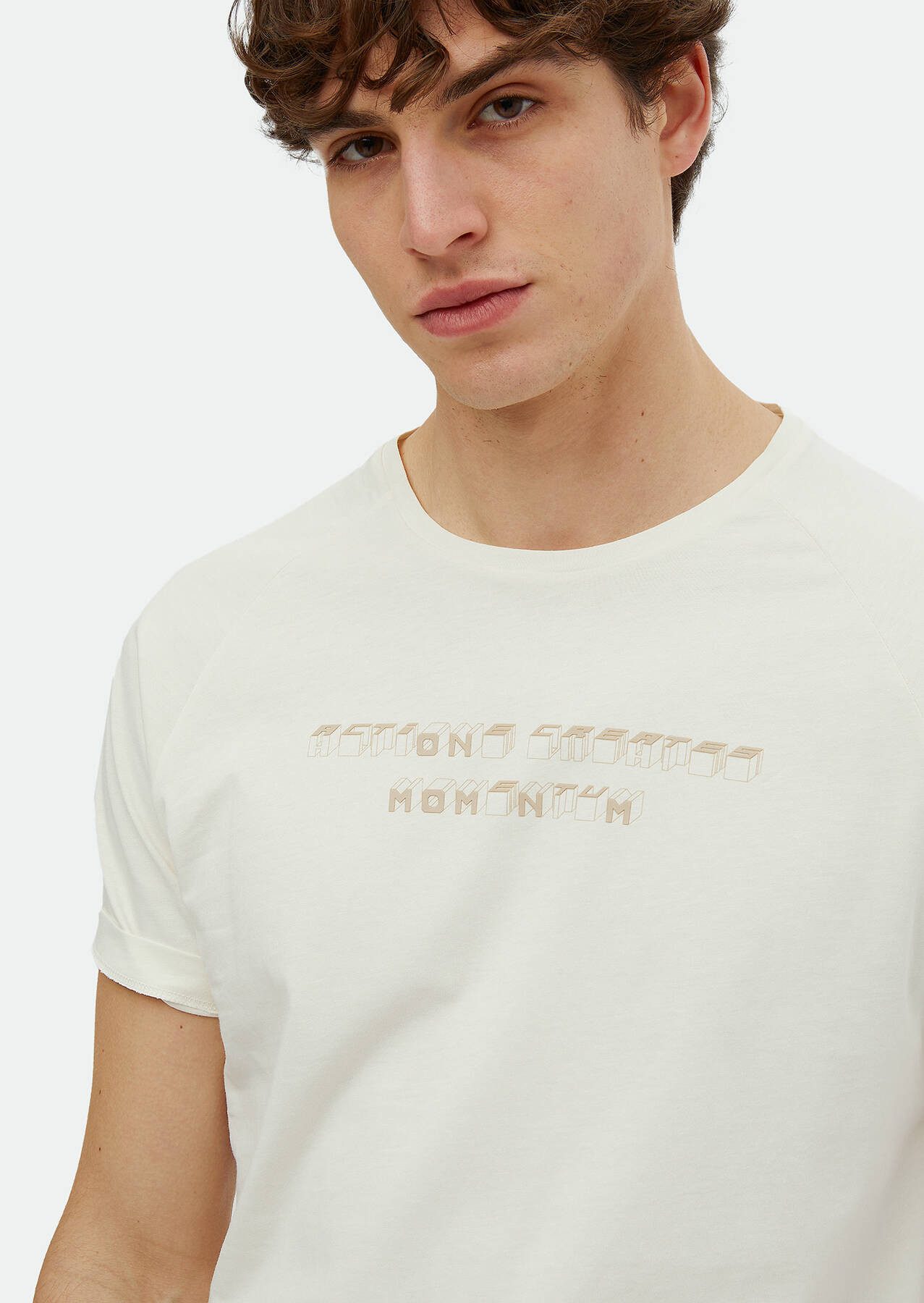 T-Shirt Bedrucktes T-Shirt aus 100 % Baumwolle mit Rundhalsausschnitt