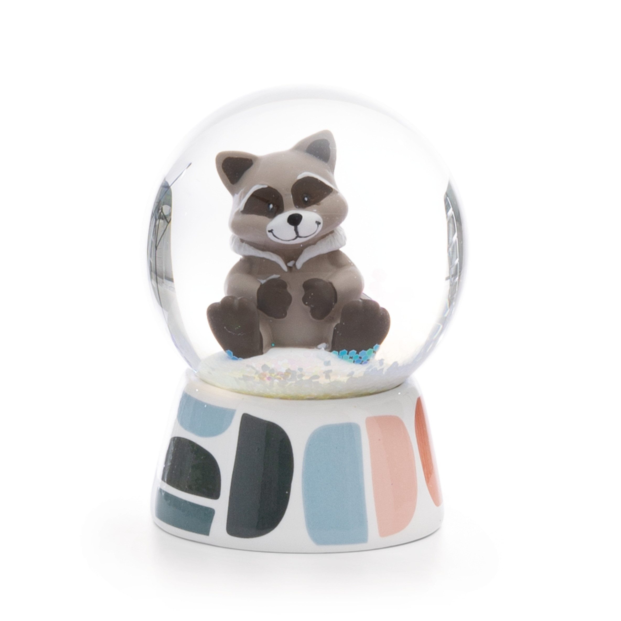 Nici Schneekugel 61323 - Waschbär Lenno, 6,5 cm (1 St)
