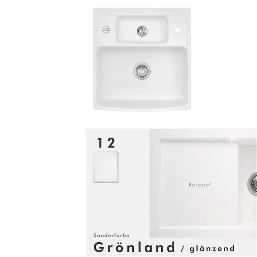Systemceram Küchenspüle Spülmodul KeraDomo CENTRA 60 (für 60 cm Arbeitsplattentiefe) Grönland, 59,5/625 cm
