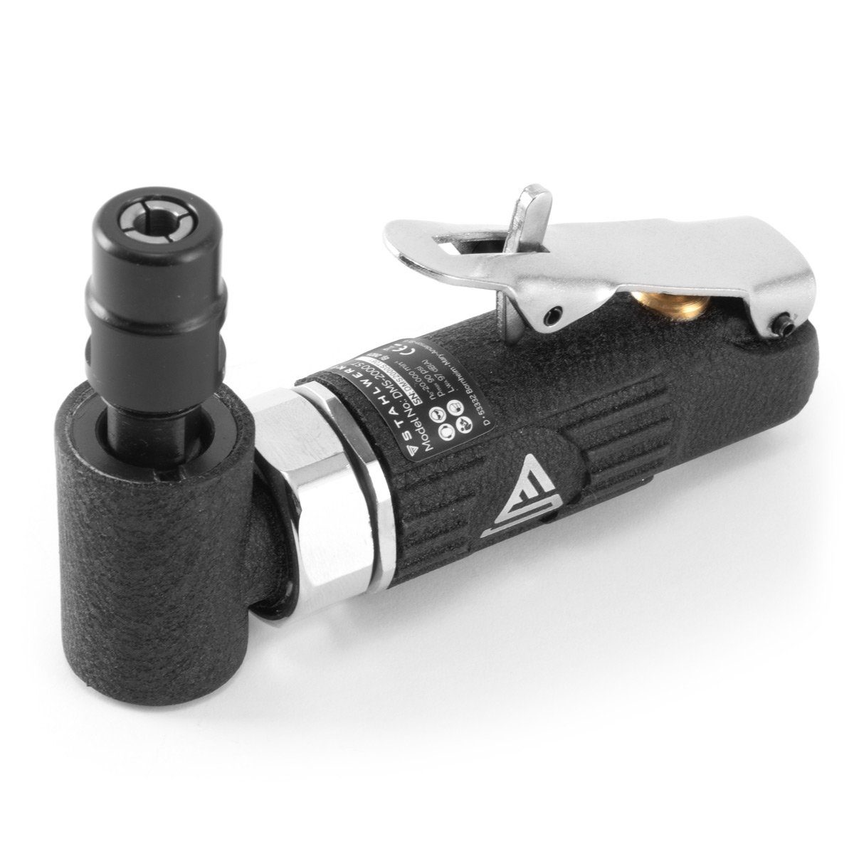 STAHLWERK Handschleifer Mini Druckluft Stabschleifer bis zu 20.000 U/min, (Paket, 5 tlg., Einzelgerät), zum Gravieren, Fräsen, Bohren und Polieren