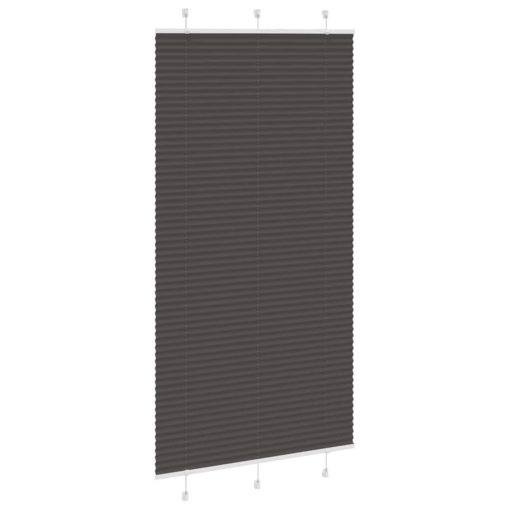 Rollo Plissee Schwarz 110x200 cm Stoffbreite 109,4 cm Polyester, vidaXL