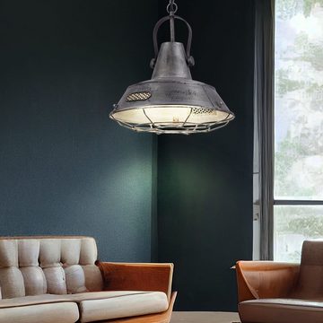 etc-shop Pendelleuchte, Leuchtmittel nicht inklusive, Pendel Leuchte Industrie Eisen Gitter Decken Lampe Wohn