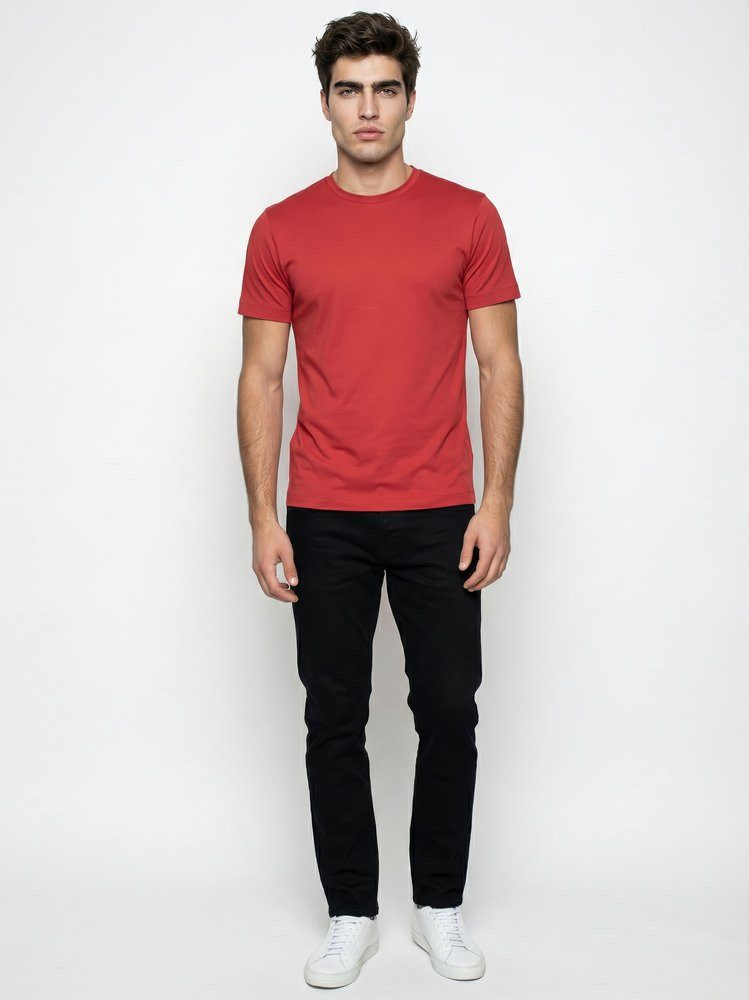 DESOTO T-Shirt Jersey T-Shirt Rundhalsausschnitt halbarm Mit Rundhalsausschnitt, Strech-Qualität