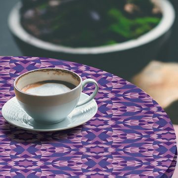 Abakuhaus Tischdecke Rundum-elastische Stofftischdecke, Mosaik Fuchsia Artformen Entwurf