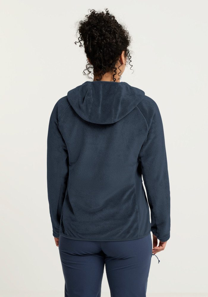 Jack Wolfskin Fleecejacke ROTWAND HOODED FZ W mit Kapuze, Langarm, atmungsaktives Gewebe