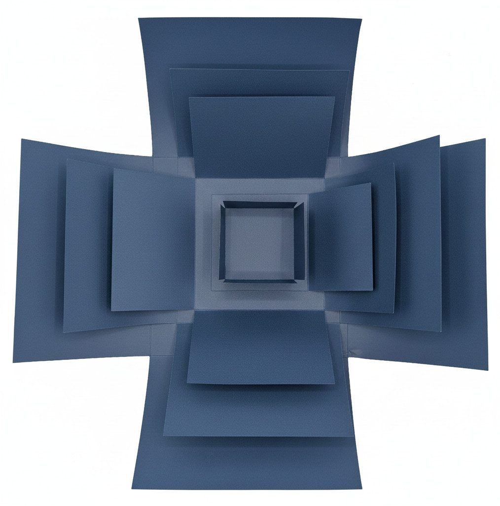 101DIYStudio Geschenkbox Leere Explosionsbox Weihnachten zum Selbstbasteln (Weihnachtsgeschenk, 5-Schichten+Geschenktasche), Inkl. Zubehör und Videoanleitung