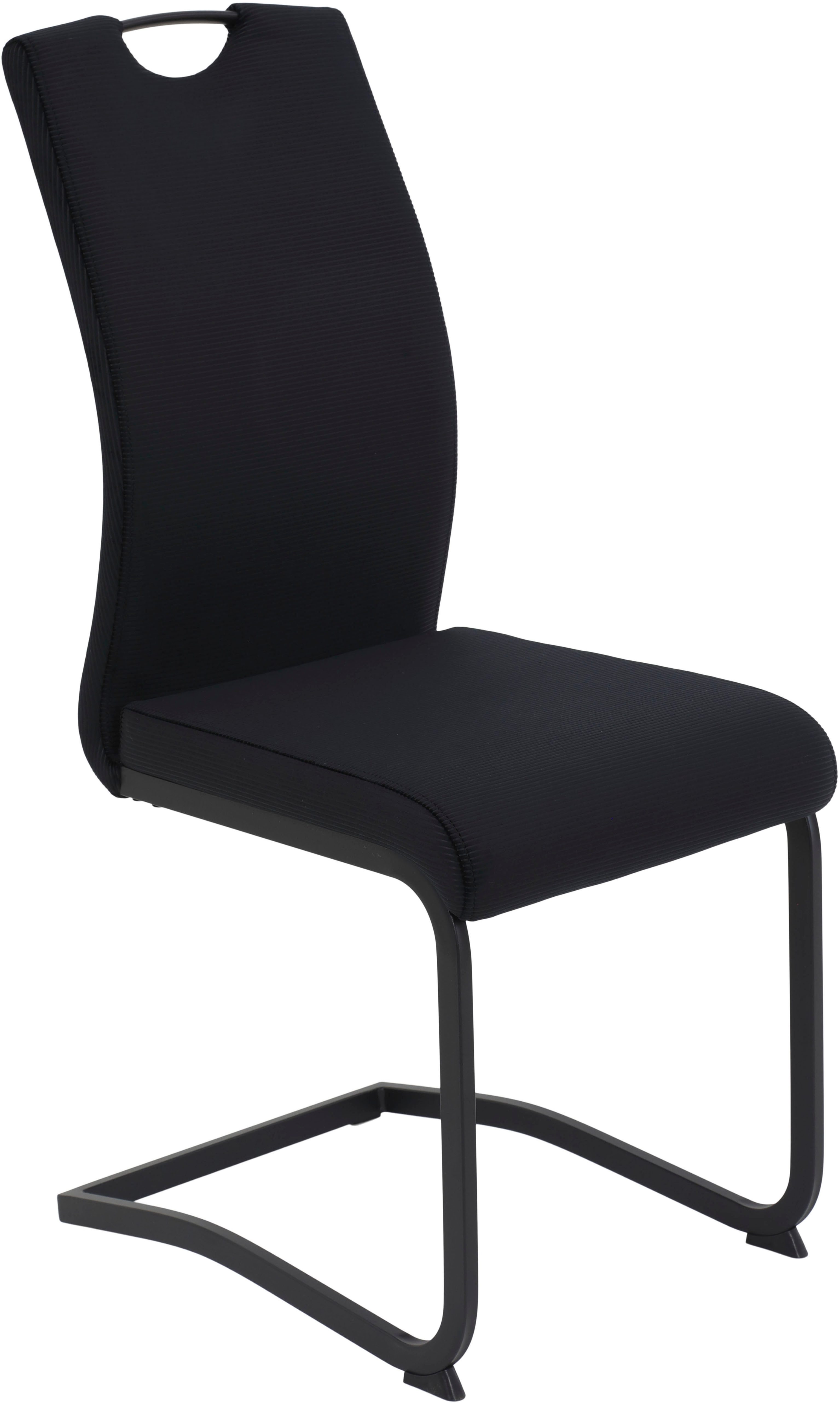 HELA Freischwinger RIGA II (Set, 2 St), Freischwinger,Vierkantrohrgestell,mit Griff,Samt Cordoptik