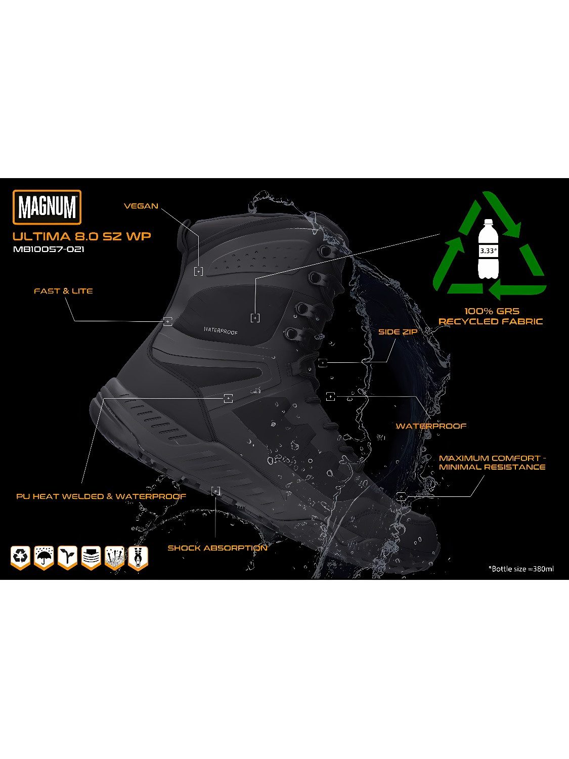 Magnum Ultima 8.0 Sz Wp Stiefel