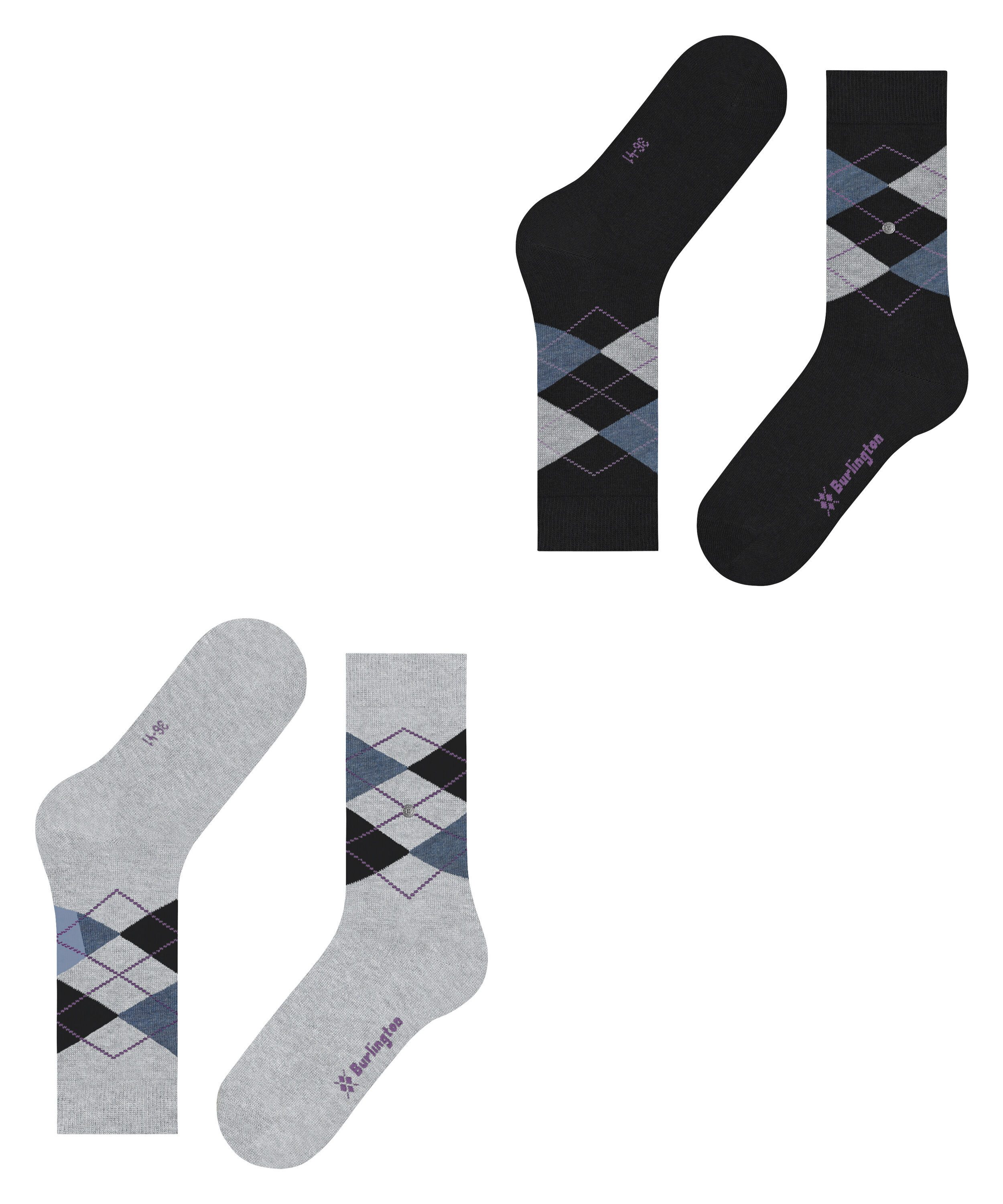 Burlington Socken Everyday Argyle (2-Paar)