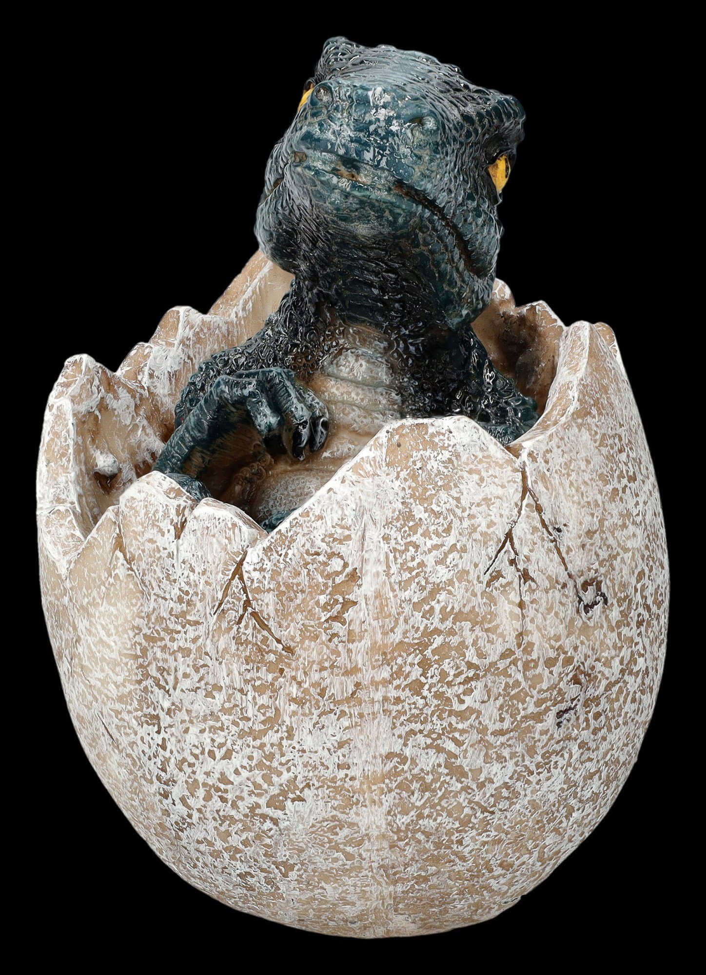 Figuren Shop GmbH Dekofigur Dinosaurier Figur schlüpft aus Ei - Raptors Birth - Dino Dekofigur