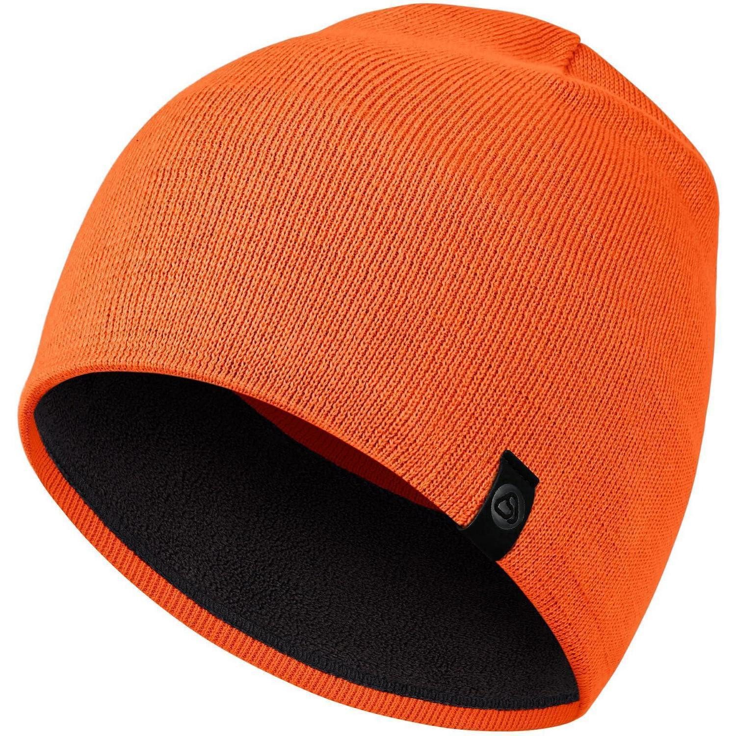 LuxusKollektion Strickmütze Mütze Damen Herren Baumwolle Winter Orange (1-St)