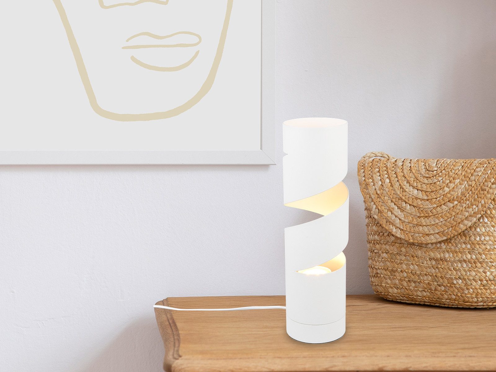 TRIO Leuchten LED Nachttischlampe, Dimmfunktion, LED wechselbar, warmweiß, günstig online kaufen