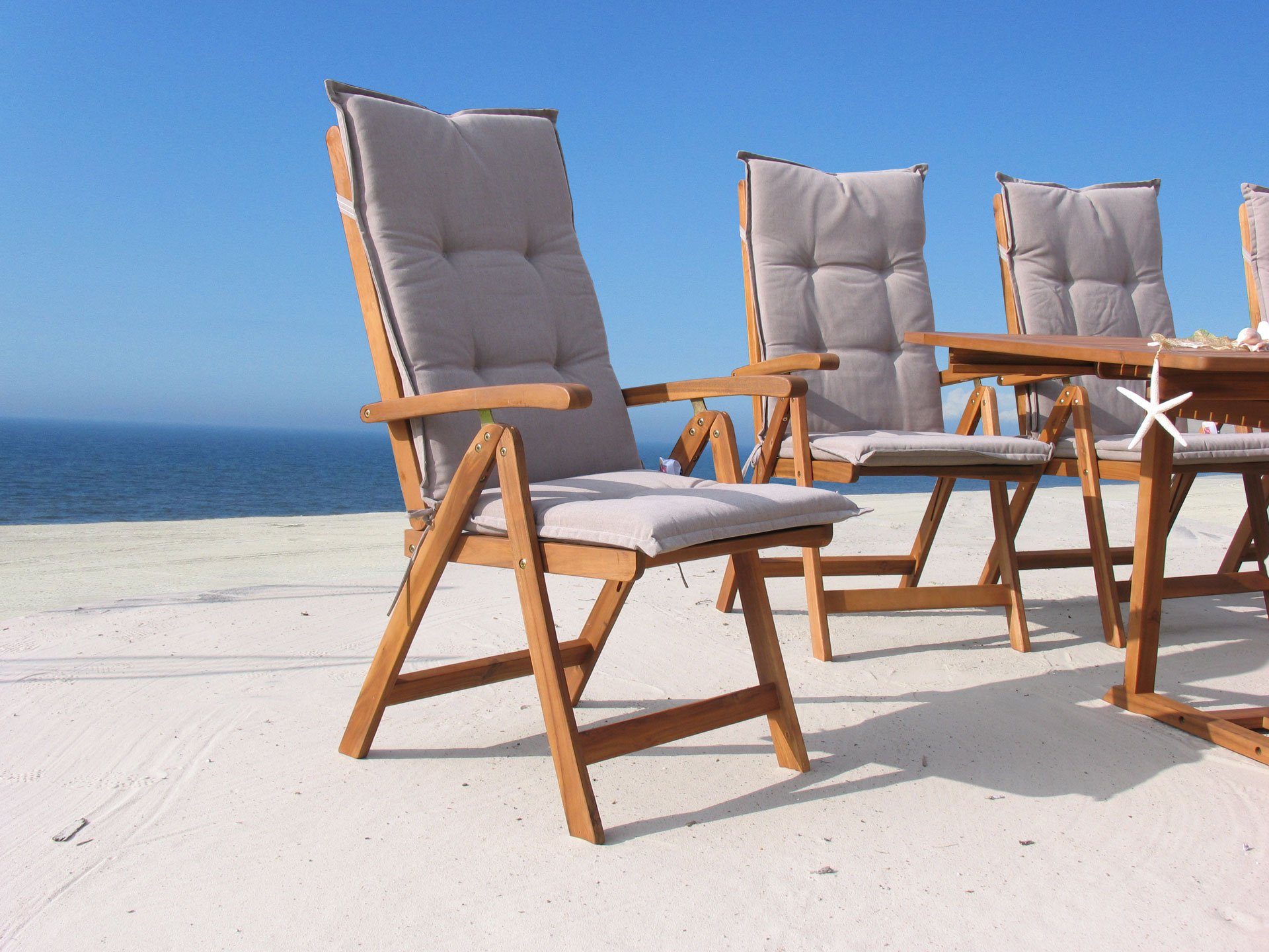 Grasekamp Stuhlkissen Auflagen Hochlehner 4 Stk.