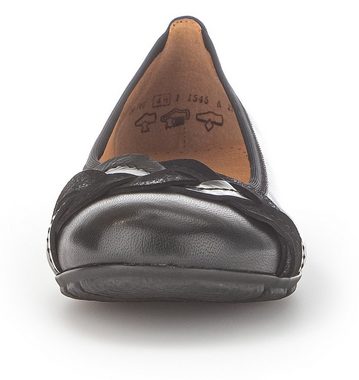 Gabor Ballerina Flache Schuhe, Slipper mit modischem Zierriegel