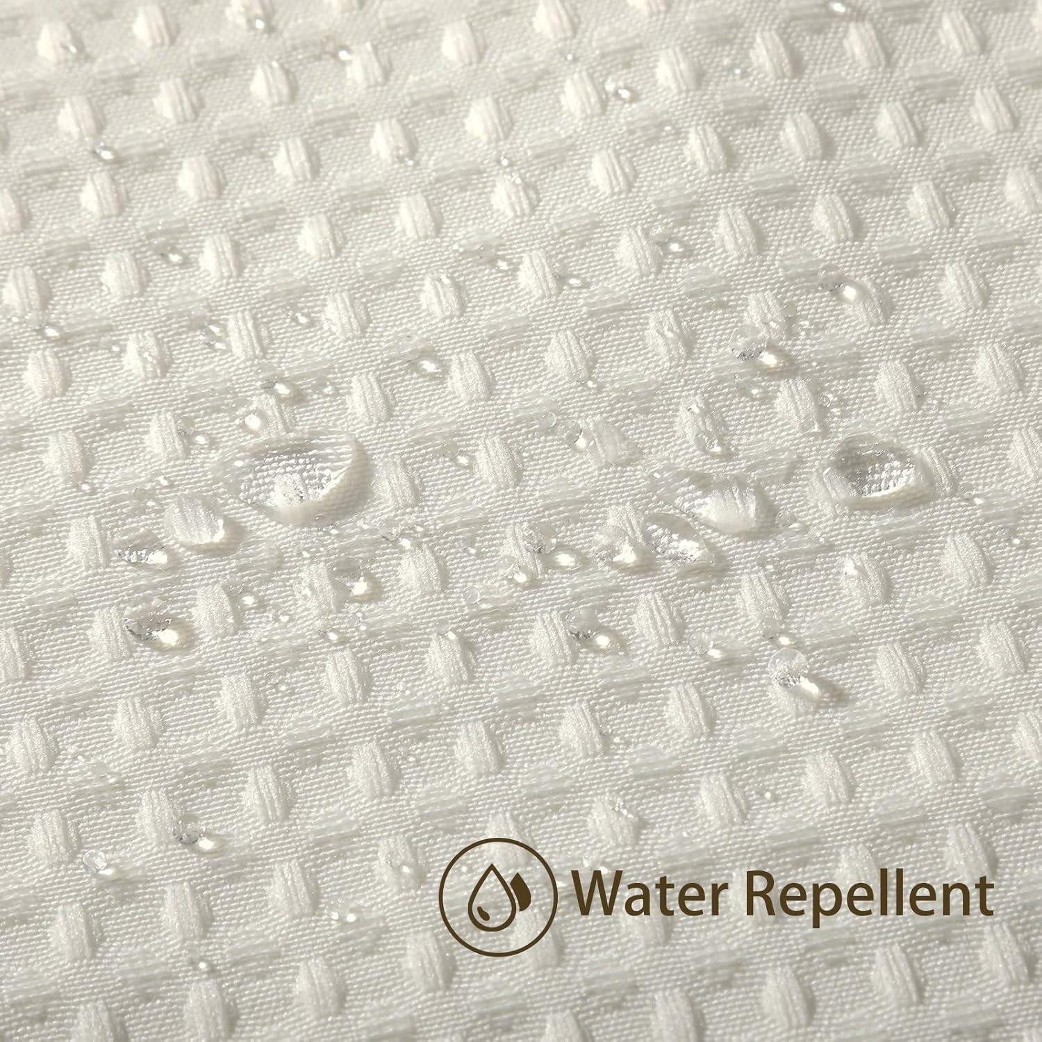 LuxusKollektion Duschvorhang Waffel Duschvorhang Anti Schimmel Badewanne Vorhang Set wasserdicht