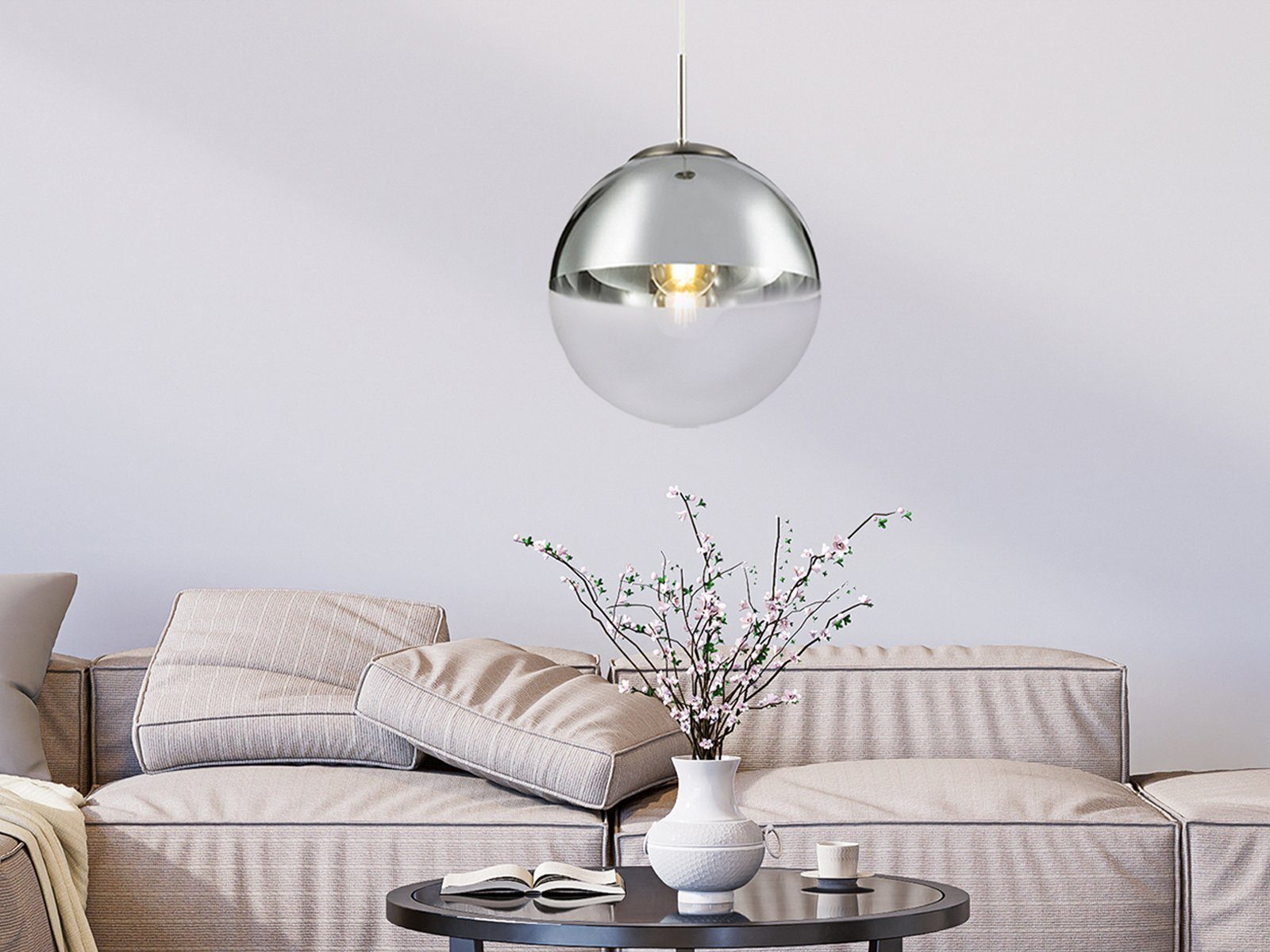 meineWunschleuchte LED Pendelleuchte, LED wechselbar, warmweiß