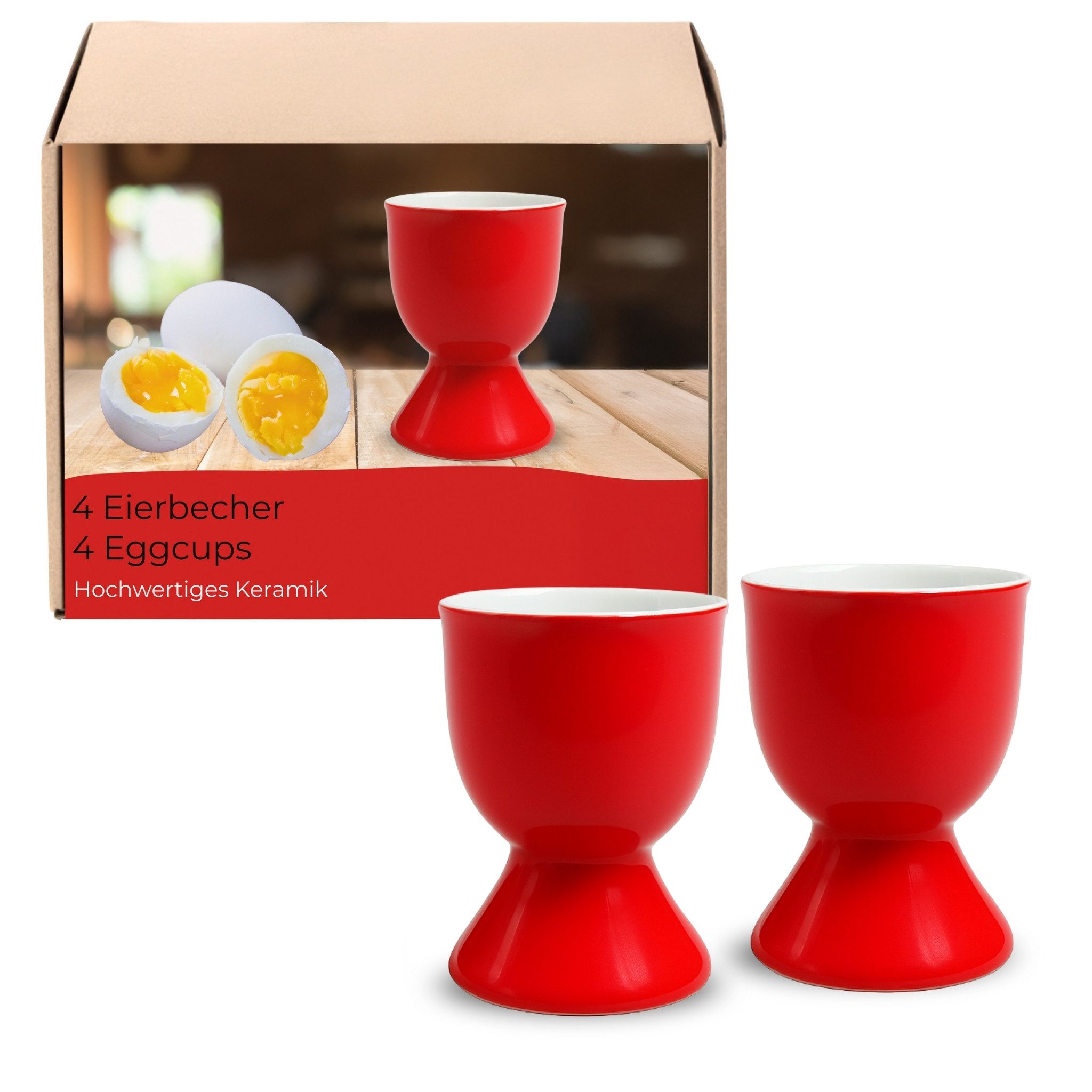 matches21 HOME & HOBBY Eierbecher, (4-tlg), Spülmaschinenfeste Eierhalter für Frühstückstisch