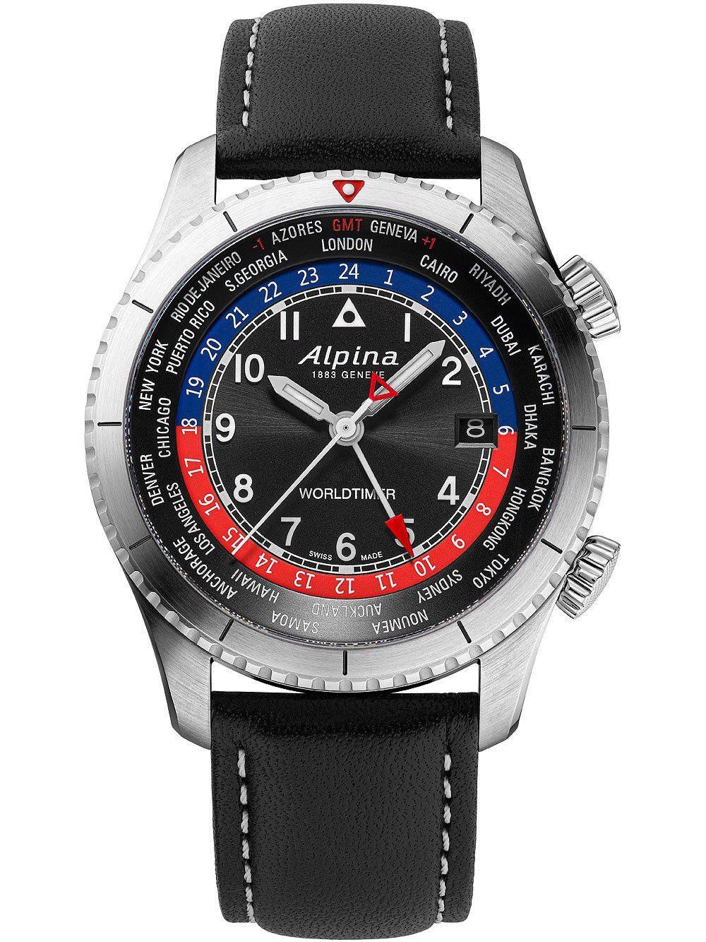 Alpina Quarzuhr Alpina AL-255BRB4S26 Startimer Pilot Worldtimer Herrenuhr 41mm Alpina AL-255BRB4S26 Startimer Pilot Worldtimer Herrenuhr 41mm
