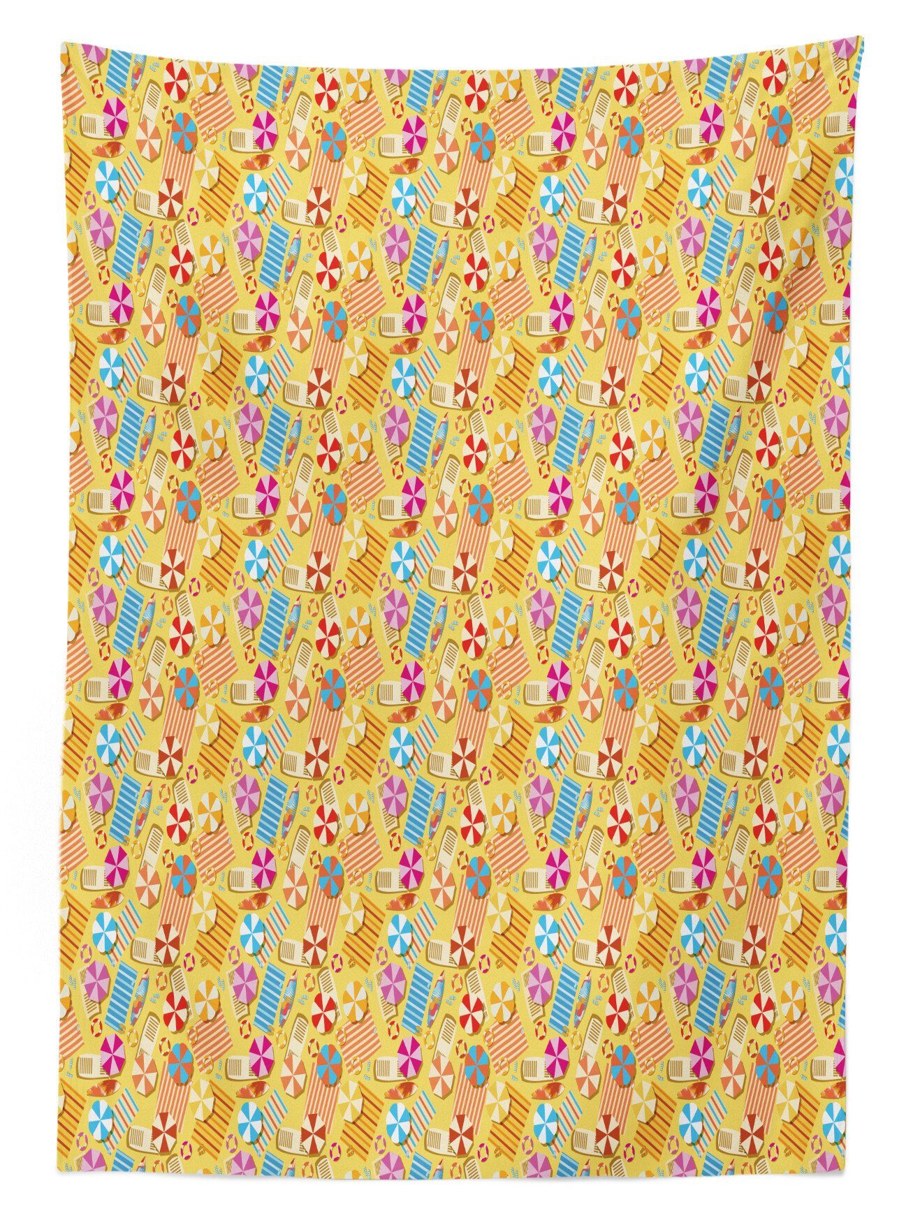 Handtücher geeignet Klare Abakuhaus Außen Strand-Thema den Farben, Waschbar Tischdecke Farbfest Für Sommer Sonnenschirme Bereich