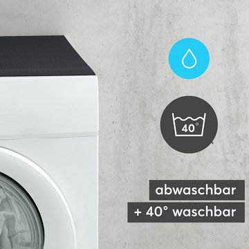 matches21 HOME & HOBBY Antirutschmatte Waschmaschinenauflage rutschfest 60 x 60 cm uni schwarz, Waschmaschinenabdeckung als Abdeckung für Waschmaschine und Trockner