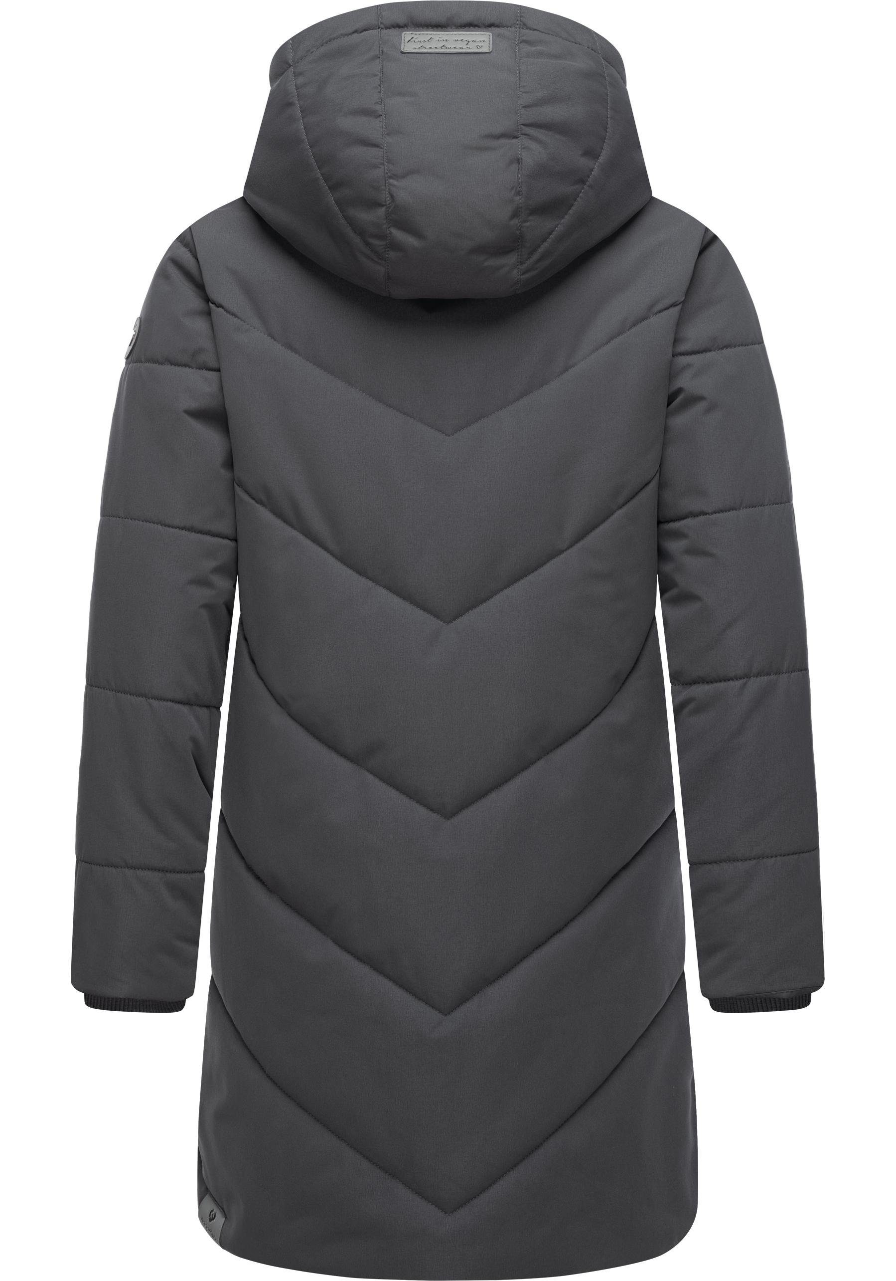 Ragwear Winterjacke Rebbie wasserdichte Winter Outdoorjacke mit abnehmbarer  Kapuze, Griffiges wasserdichtes Obermaterial, 100% vegan hergestellt