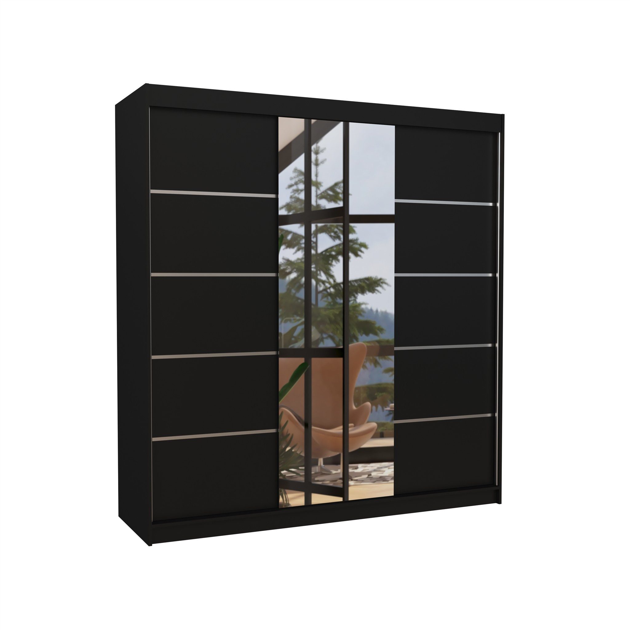 Fun Möbel Schiebetürenschrank Schrank VISBY 250 x 215 x 58 cm