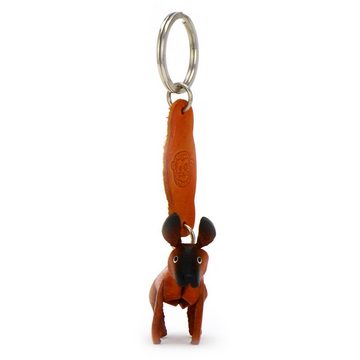 Monkimau Schlüsselanhänger Rhodesian Ridgeback Schlüsselanhänger Leder Tier Figur (Packung)