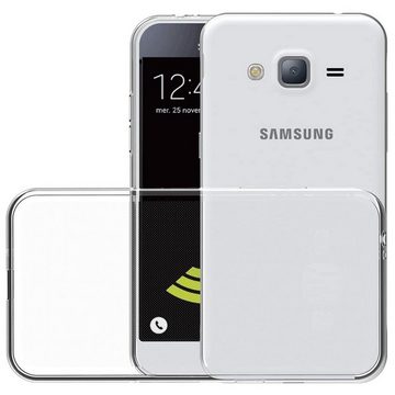 CoolGadget Handyhülle Transparent Ultra Slim Case für Samsung Galaxy J3 2016 5 Zoll, Silikon Hülle Dünne Schutzhülle für Samsung J3 2016 Hülle