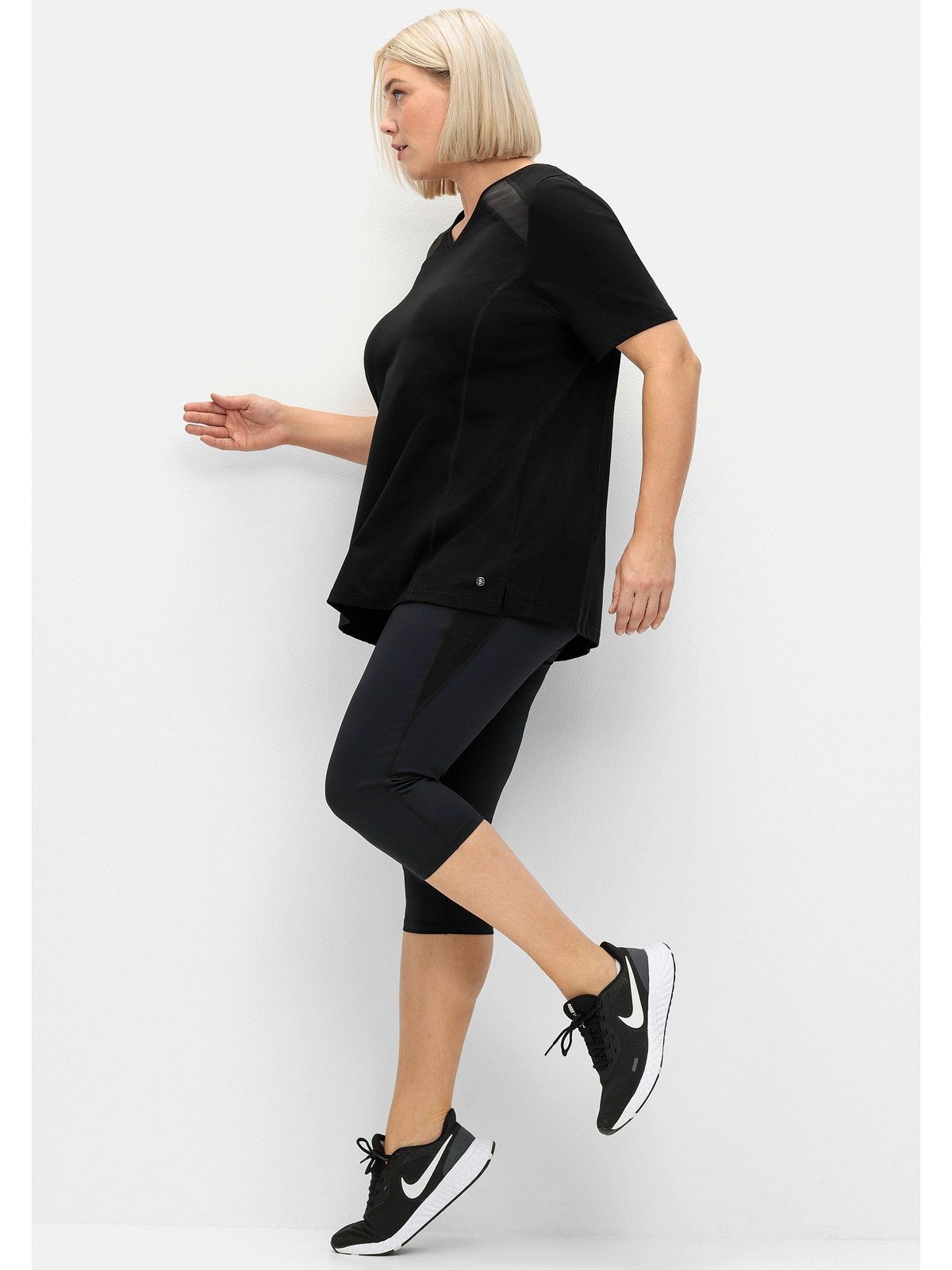 Sheego Leggings Große Größen in Caprilänge, aus Funktionsmaterial