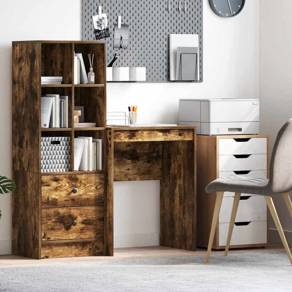 vidaXL Schreibtisch Schreibtisch Geräucherte Eiche 60 x 40 x 76 cm (1-St)