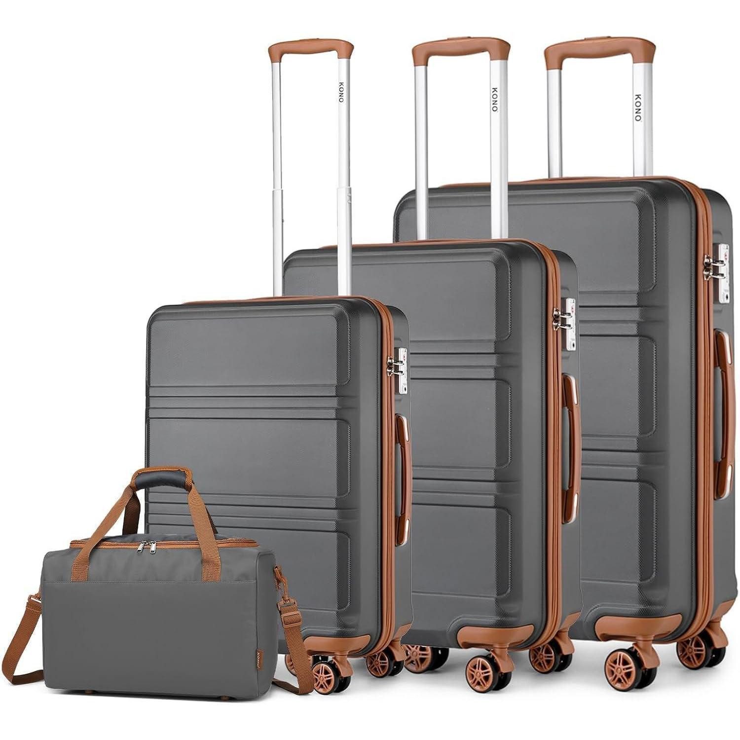 LuxusKollektion Kofferset Kono Kofferset 4-tlg. Grau/Braun