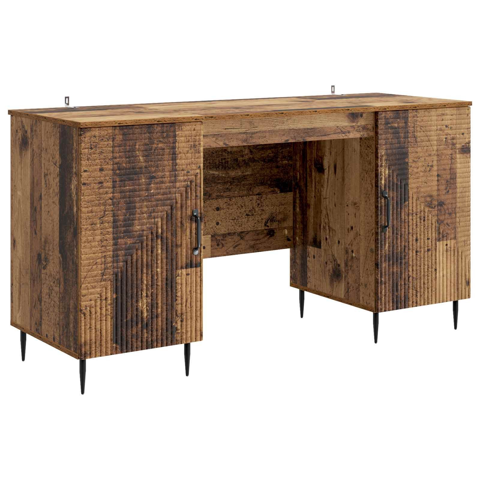 vidaXL Schreibtisch Schreibtisch mit Regal Altholz 142,5 x 50 x 75 cm Holzwerkstoff (1-St)