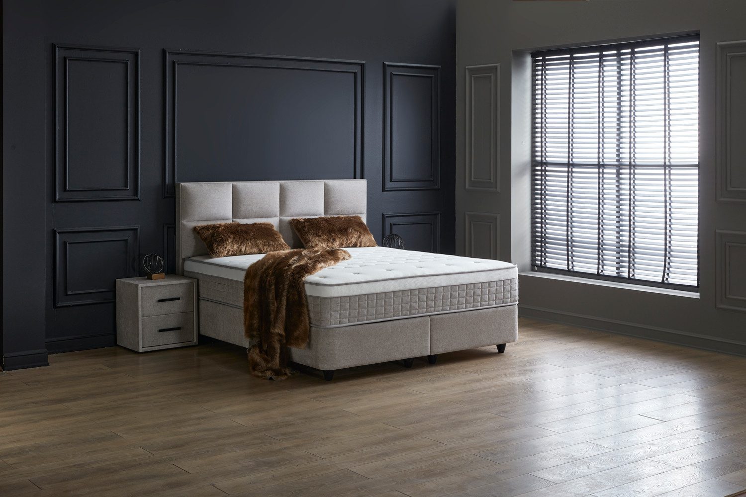 abc bedding Boxspringbett Komfortbett AYANA mit Samt Velours Webstoff in Gr günstig online kaufen