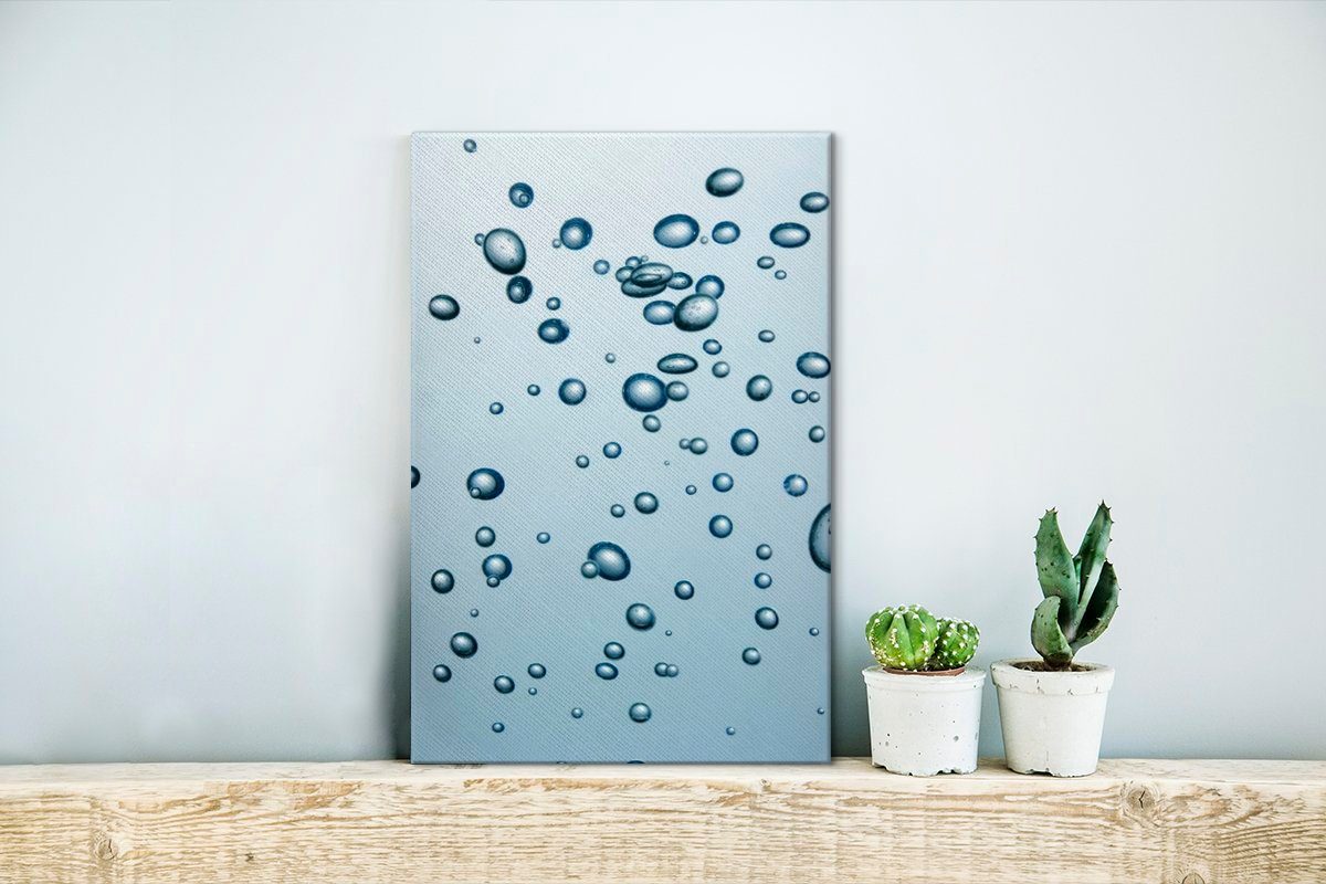 OneMillionCanvasses® Leinwandbild inkl. Gemälde, stehendem Zackenaufhänger, (1 Blasen Leinwandbild 20x30 in bespannt cm fertig St), Wasser