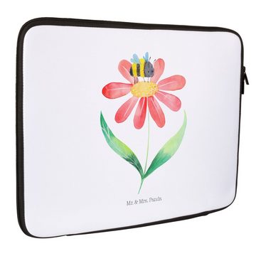 Mr. & Mrs. Panda Laptop-Hülle 33 x 42 cm Hummel Blume - Weiß - Geschenk, Gute Laune, Wespe, Flausch, Wasserabweisend