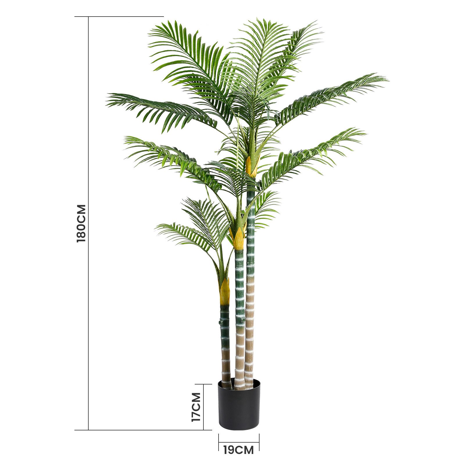 Kunstbaum 180cm Kunstpflanze Palme für Haus Wohnzimmer Schlafzimmer Büro, T günstig online kaufen