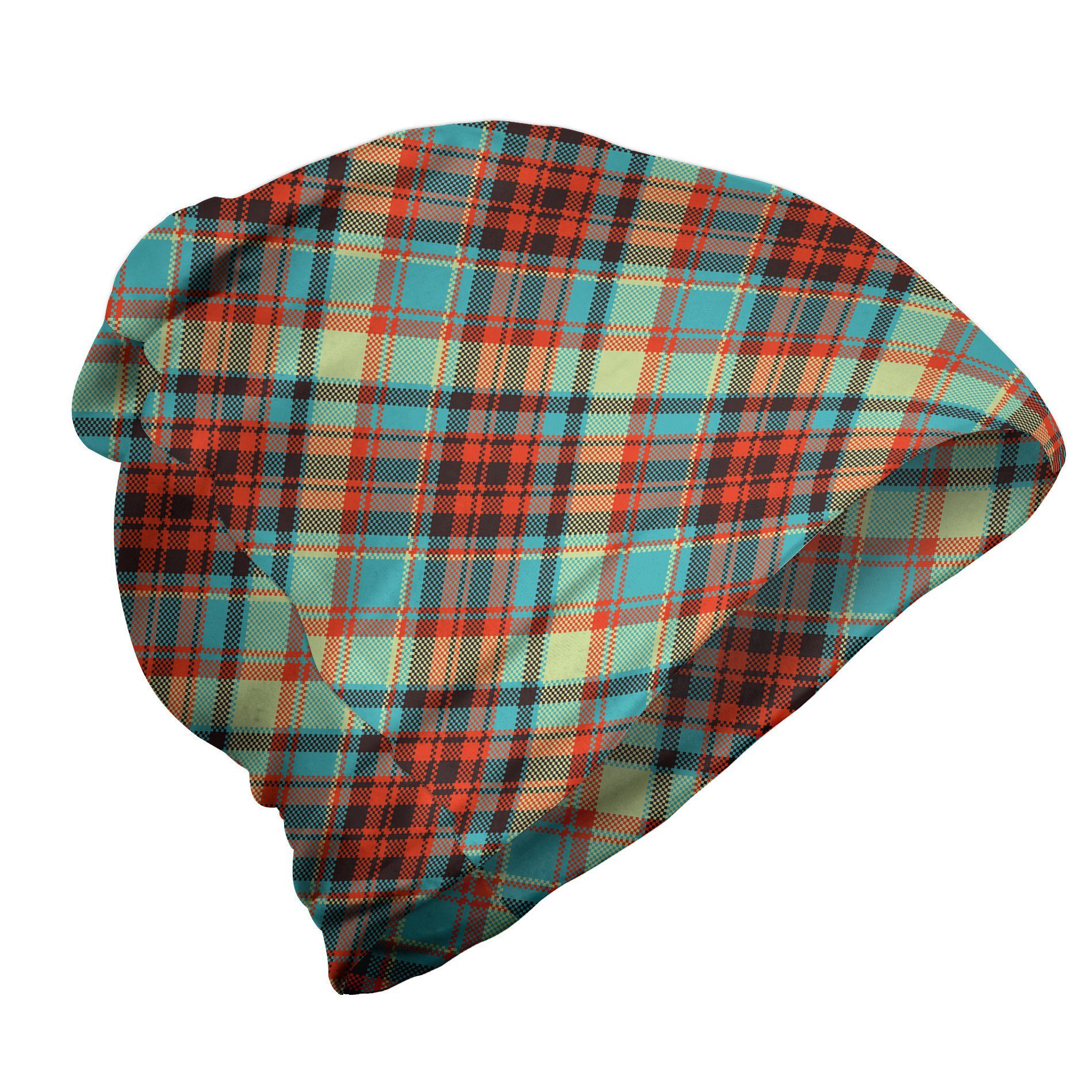 Abakuhaus Beanie Wandern im Freien Plaid Klassisches Art-Quadrate-Design