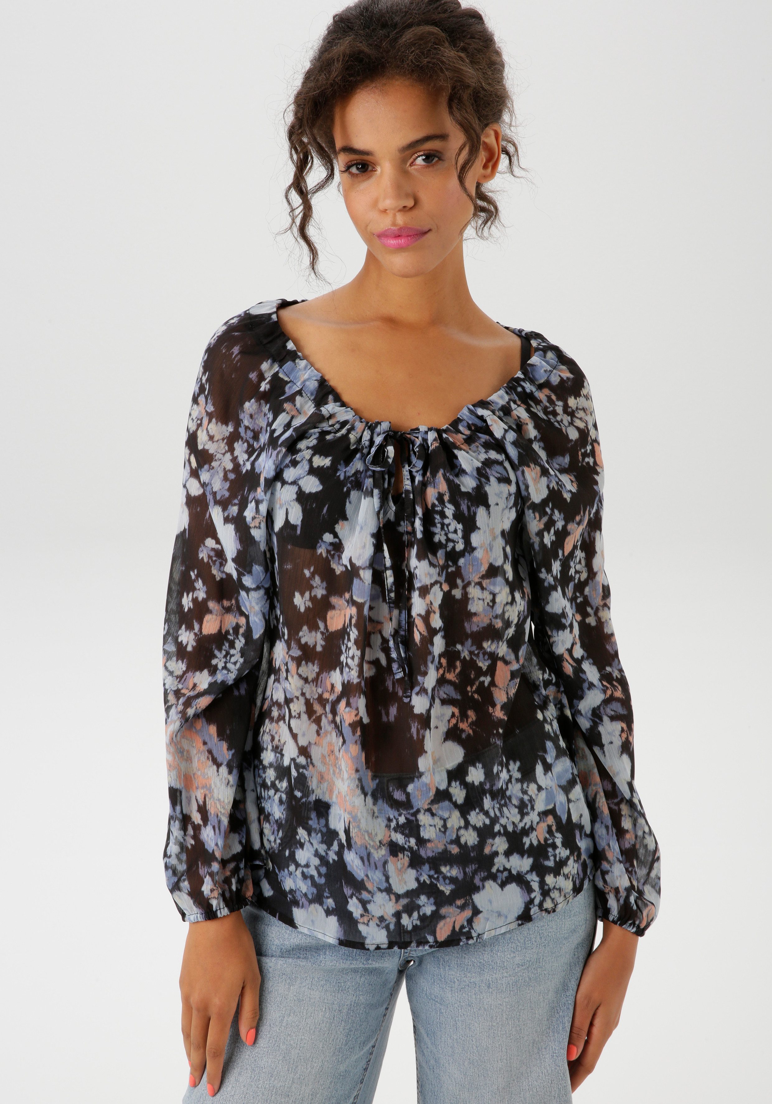 Aniston CASUAL Schlupfbluse mit raffiniertem Cut-Out günstig online kaufen