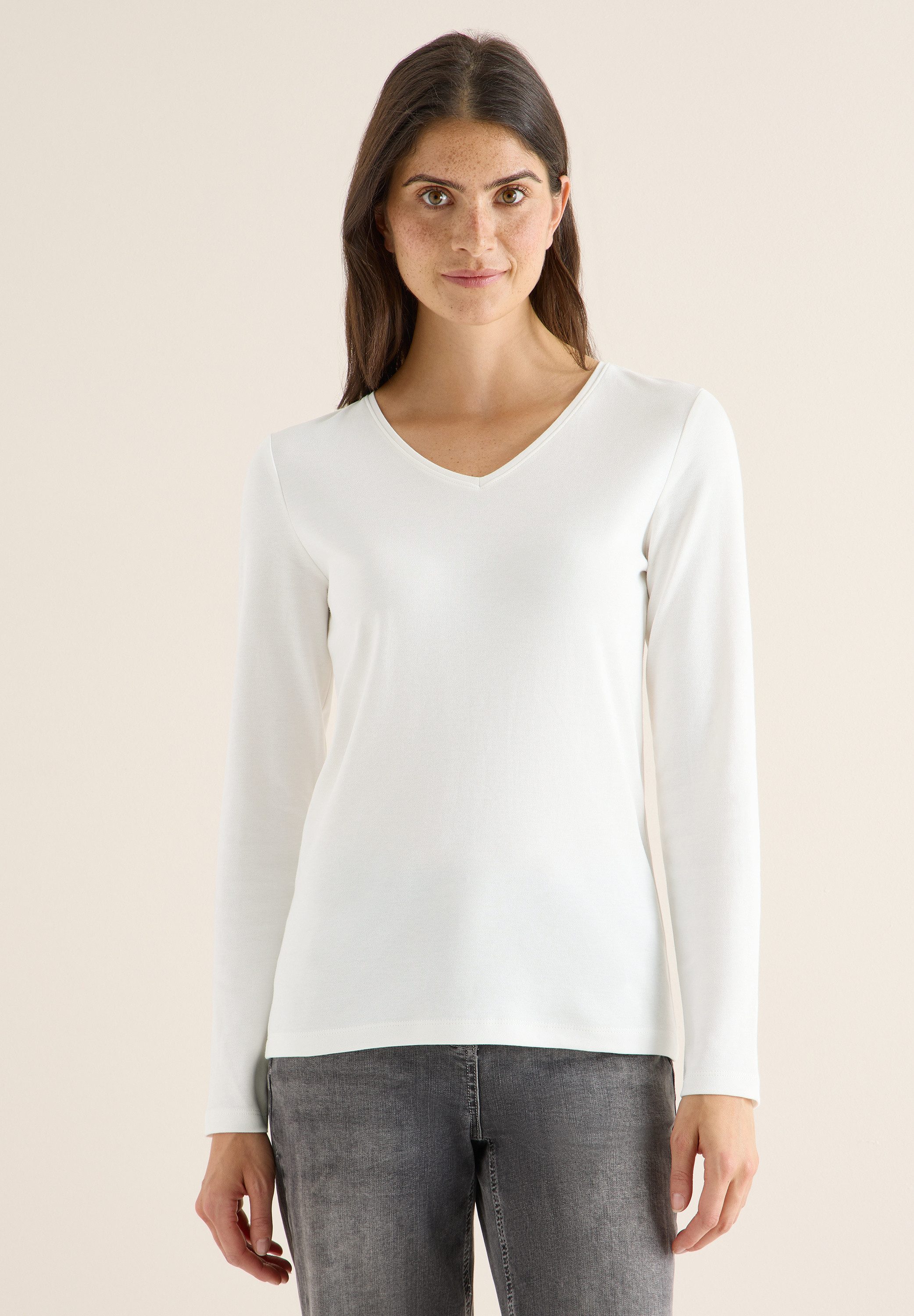 CECIL Langarmshirt aus reiner Baumwolle